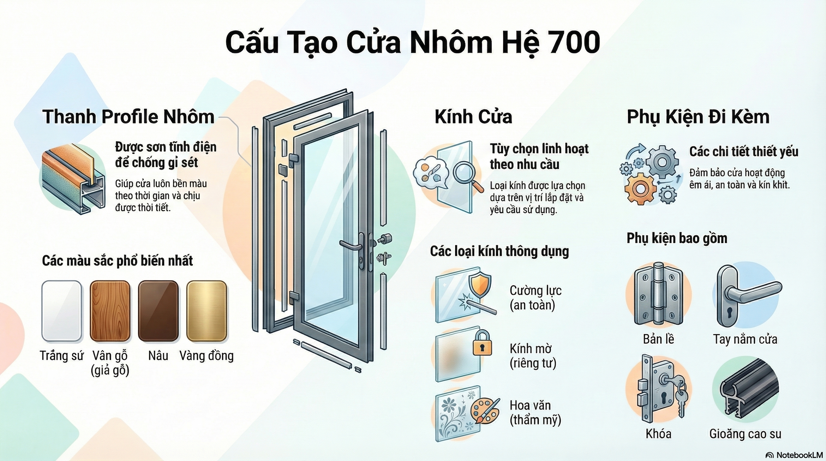 Cấu tạo chi tiết của hệ nhôm 700